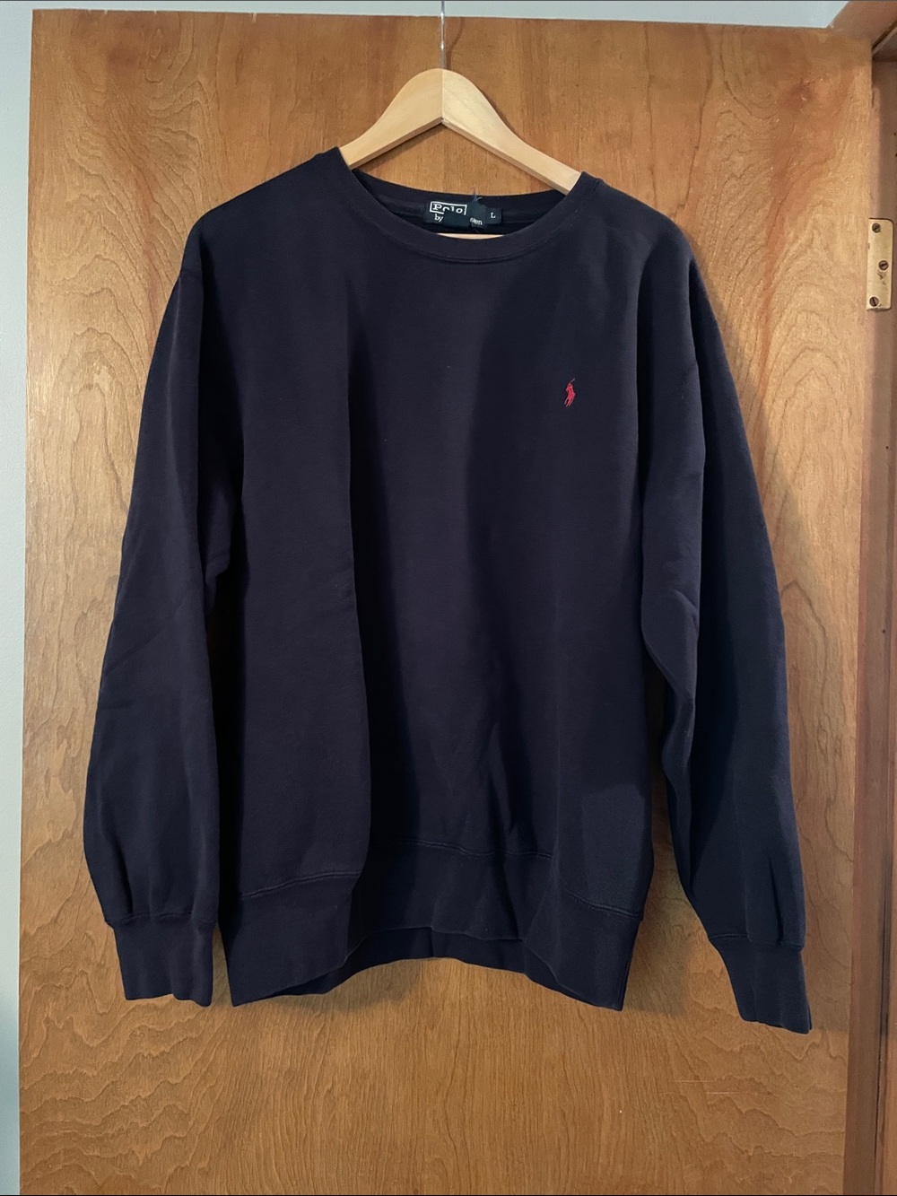 Polo by Ralph Lauren Men’s Navy Crewneck Sweatshirt, Large